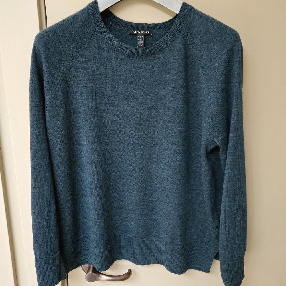 Eileen Fisher Teal Blue Sweater